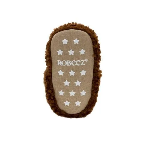 Robeez Cozy Shein Snap Booties Camel Brown
