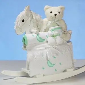 ROCKING HORSE & LAYETTE BABY SHOWER GIFT