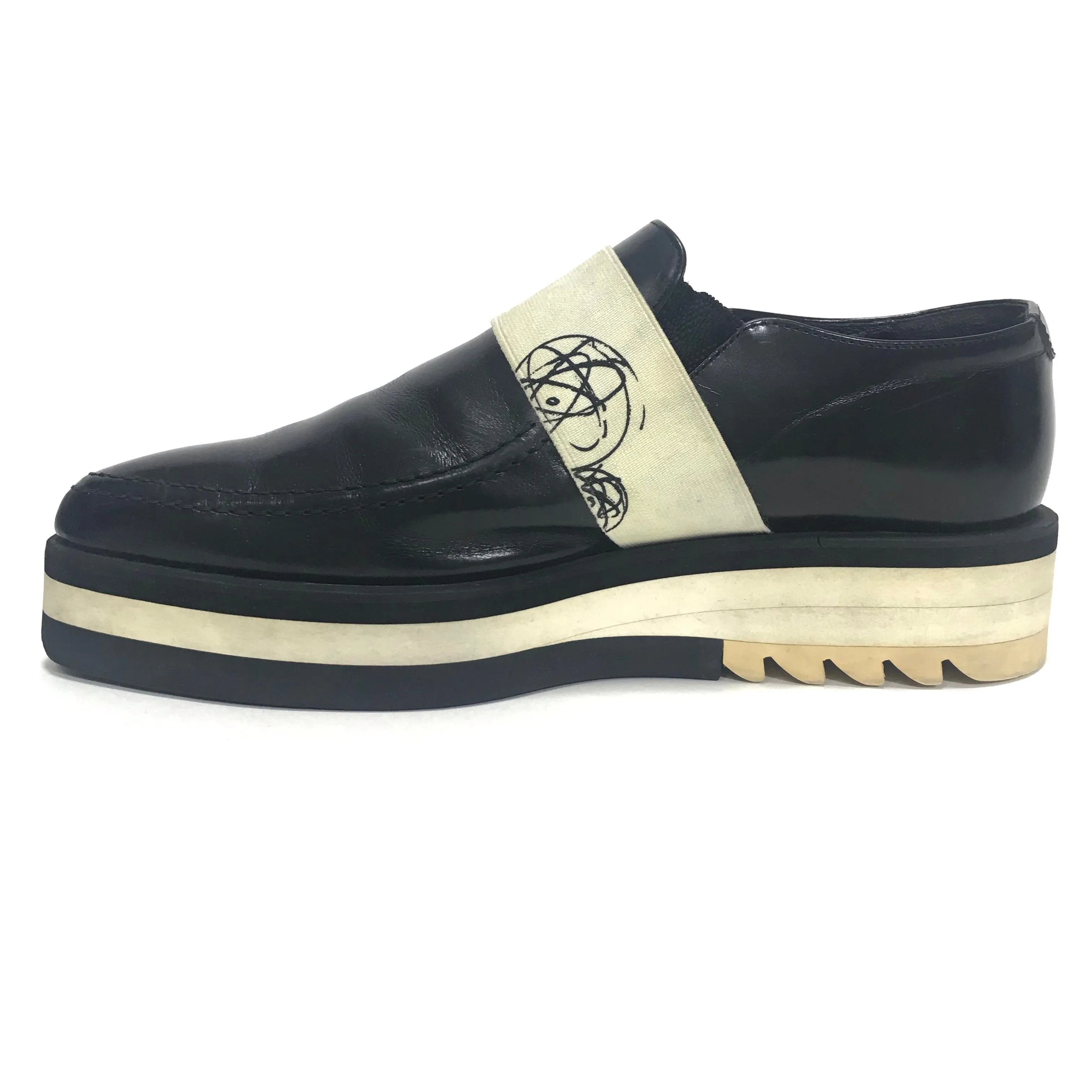 [S] Undercover x Futura Ridge Sole Leather Shoes Black S