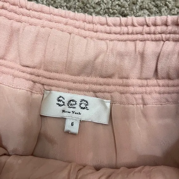 Sea New York Romy Quilted Shorts Sz 6 Powder Pink