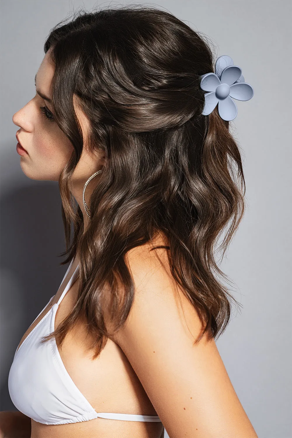 Secret Garden Flower Claw Clip - Slate