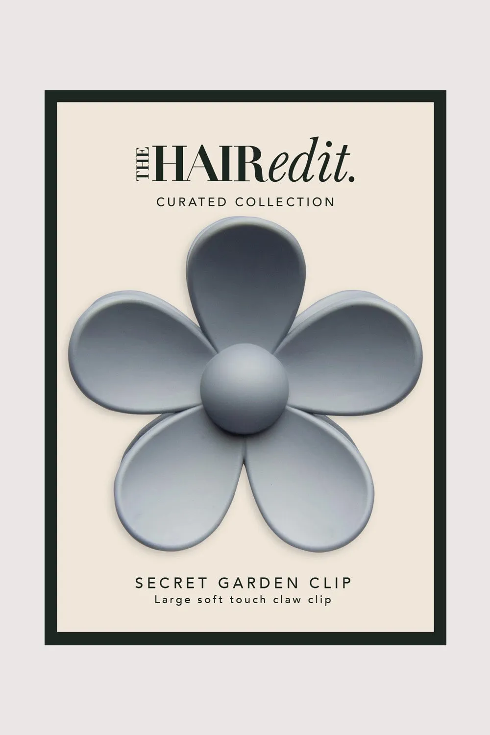 Secret Garden Flower Claw Clip - Slate