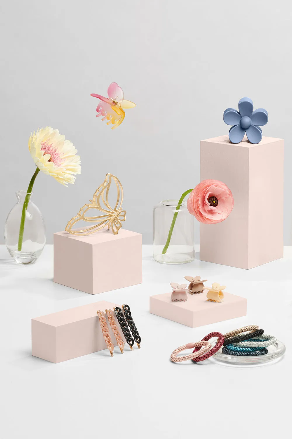 Secret Garden Flower Claw Clip - Slate