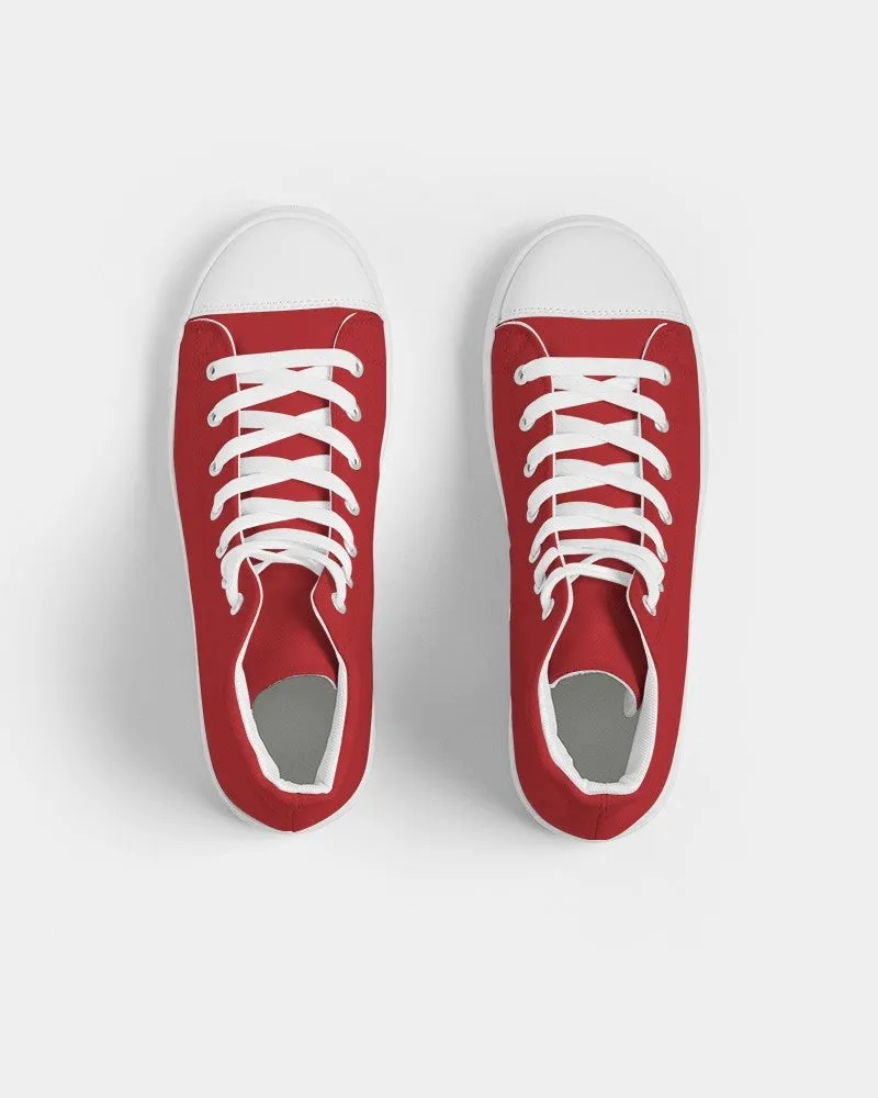 Shaded Red High-Top Canvas Sneakers | Men's | C0M100Y100K30