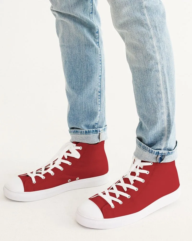 Shaded Red High-Top Canvas Sneakers | Men's | C0M100Y100K30