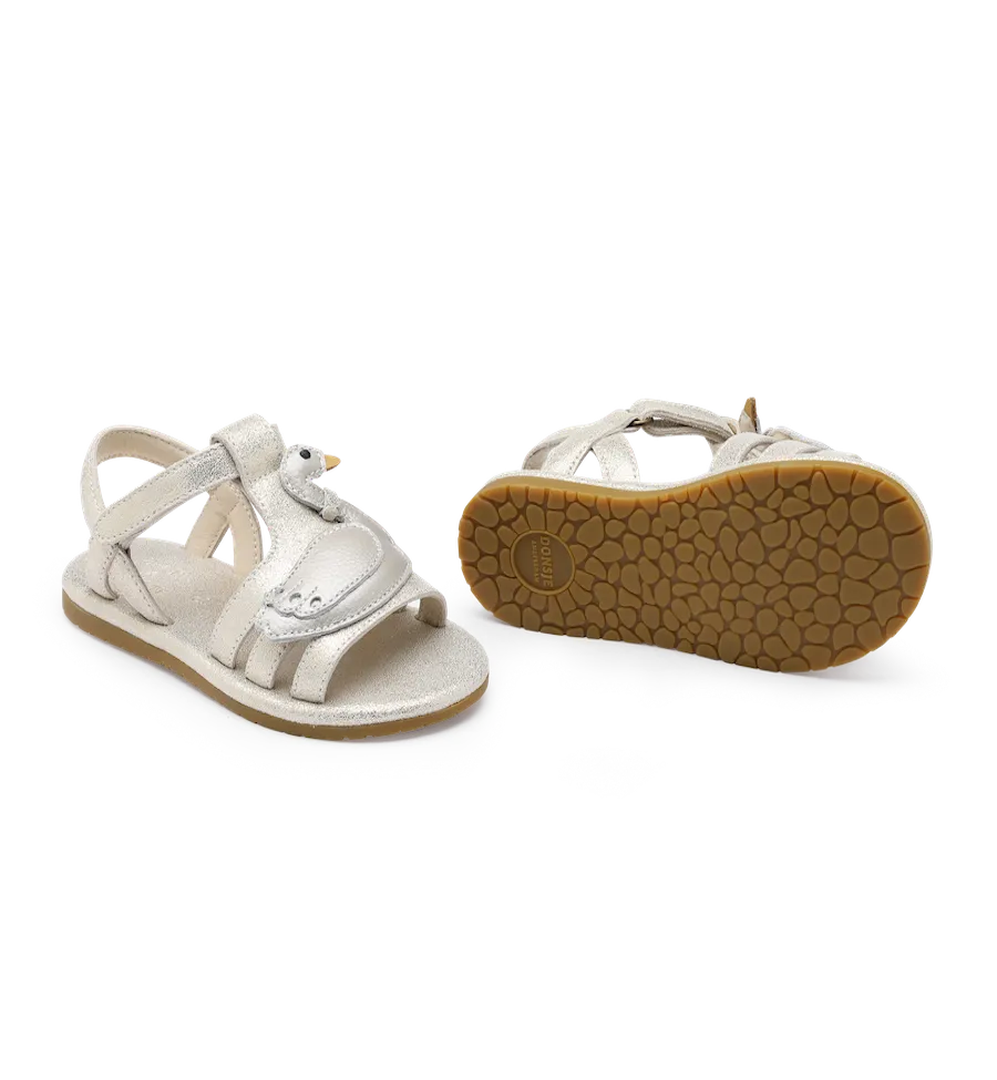 Shimmer Swan Sandals