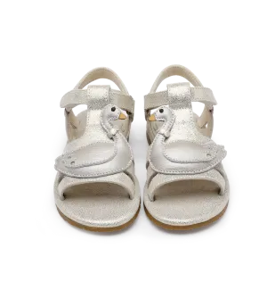 Shimmer Swan Sandals
