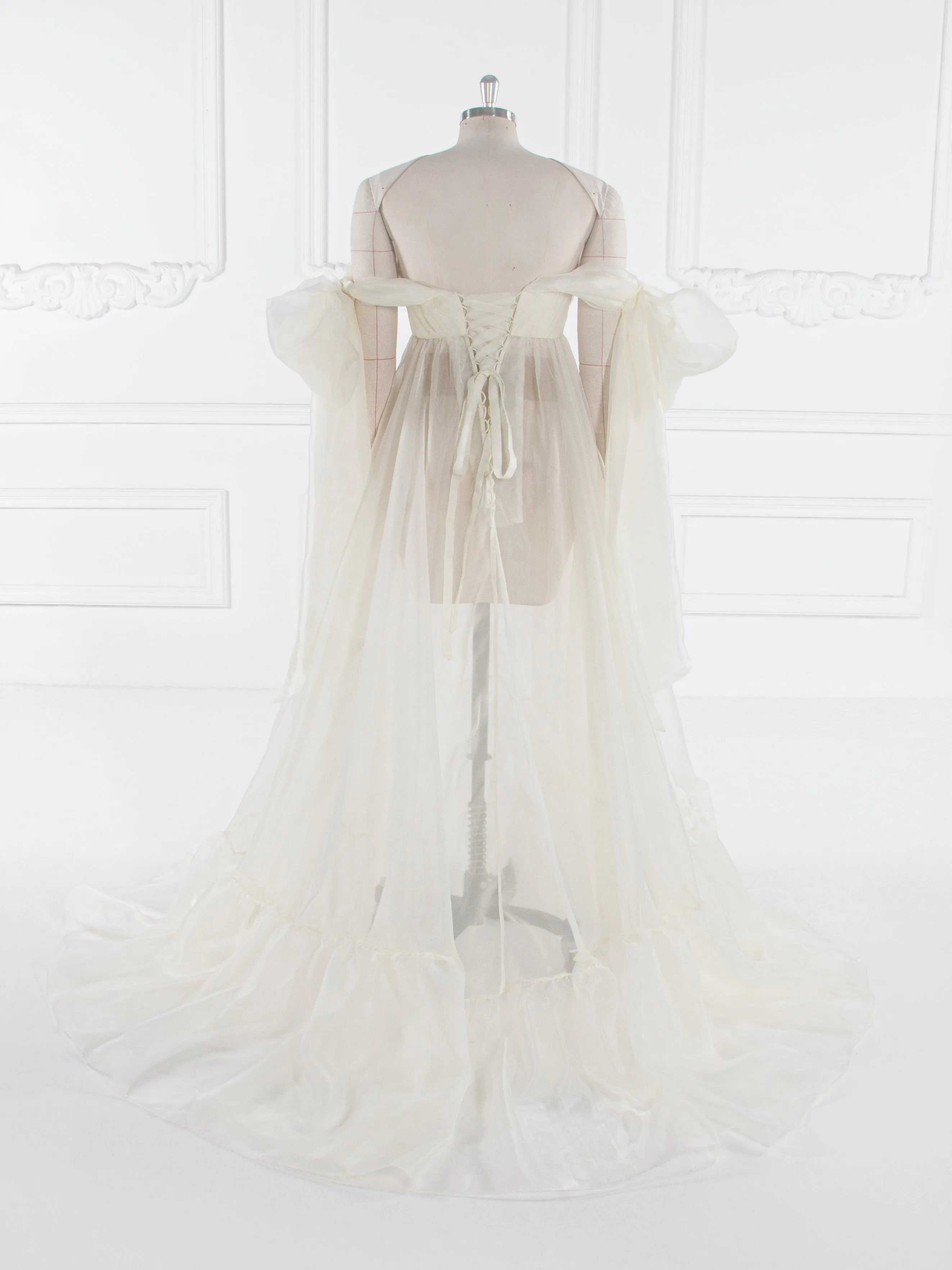 Silk Soft Organza Maternity Baby Shower Dress Summer Maternity Dress for Photoshoot YW240019