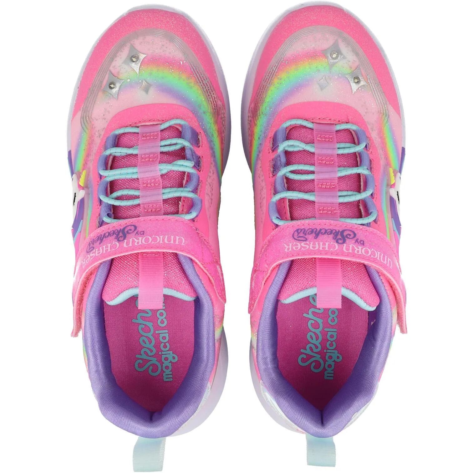Skechers S Lights Unicorn Chaser Pink Kids Sneakers