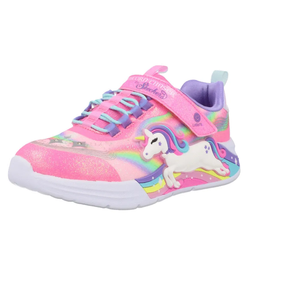 Skechers S Lights Unicorn Chaser Pink Kids Sneakers