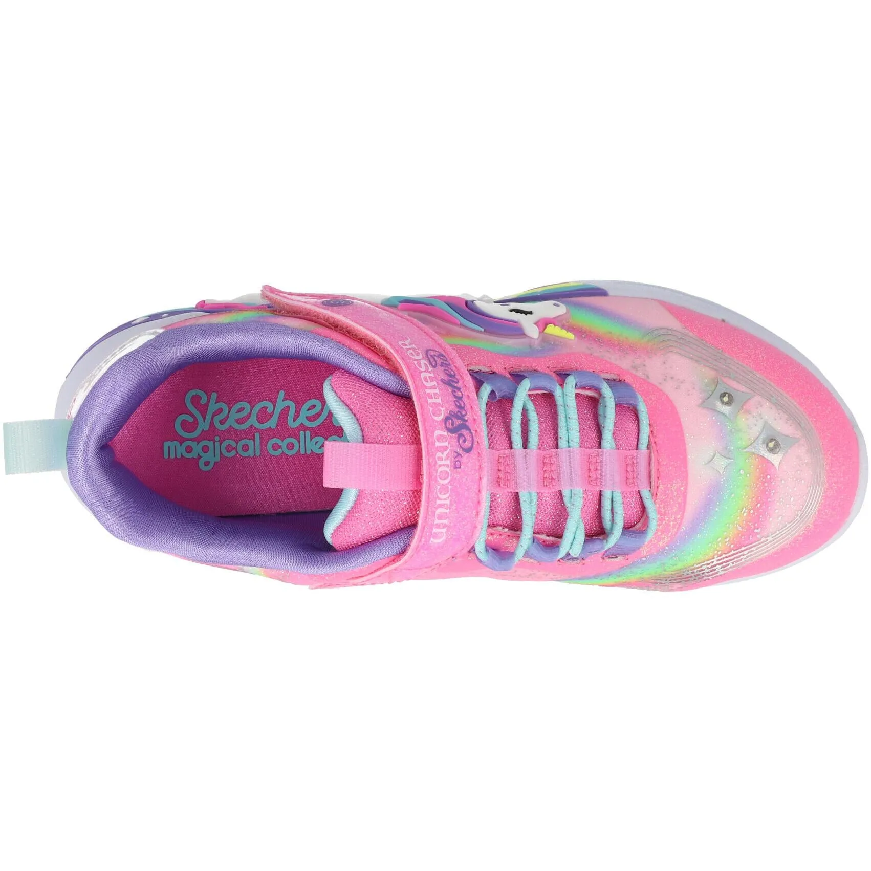 Skechers S Lights Unicorn Chaser Pink Kids Sneakers