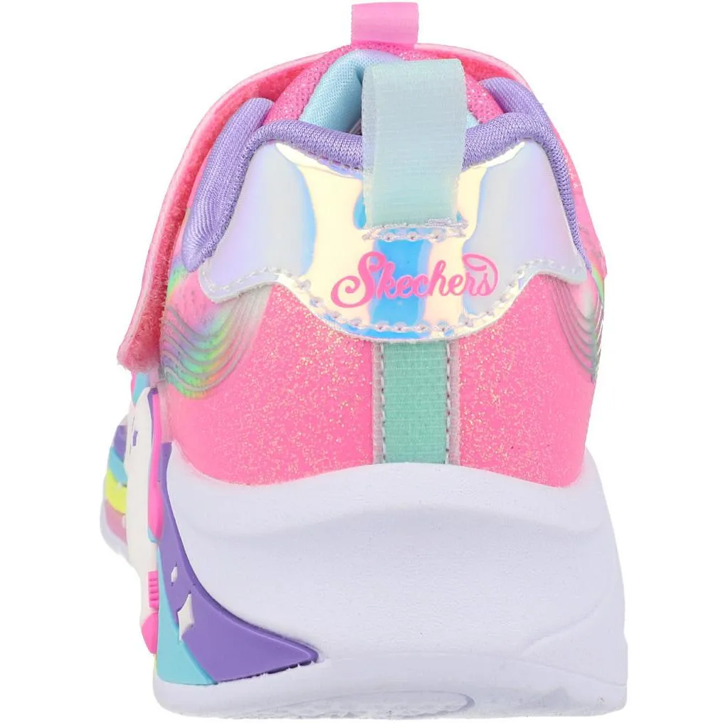Skechers S Lights Unicorn Chaser Pink Kids Sneakers