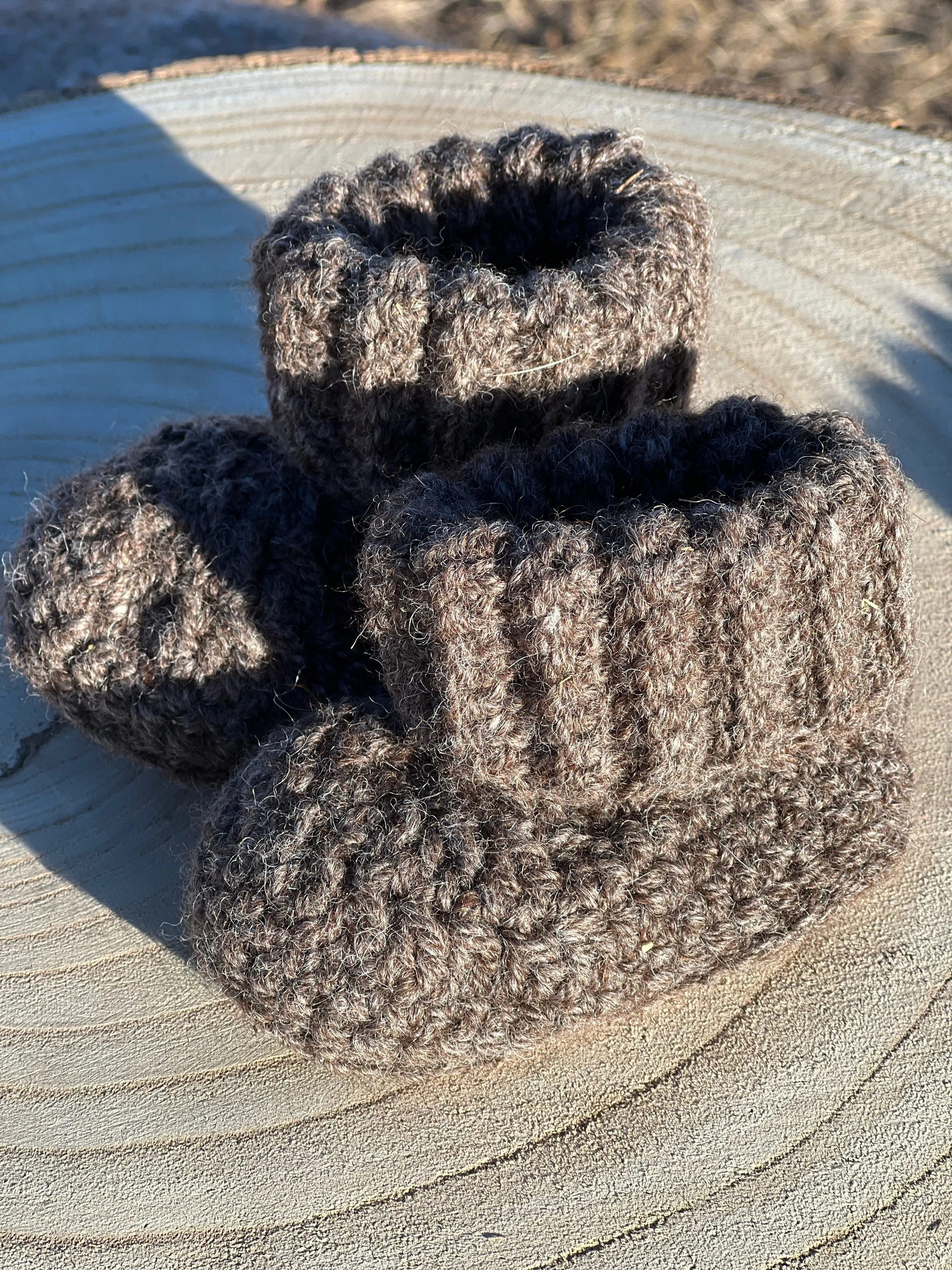 Soft Alpaca Baby Booties