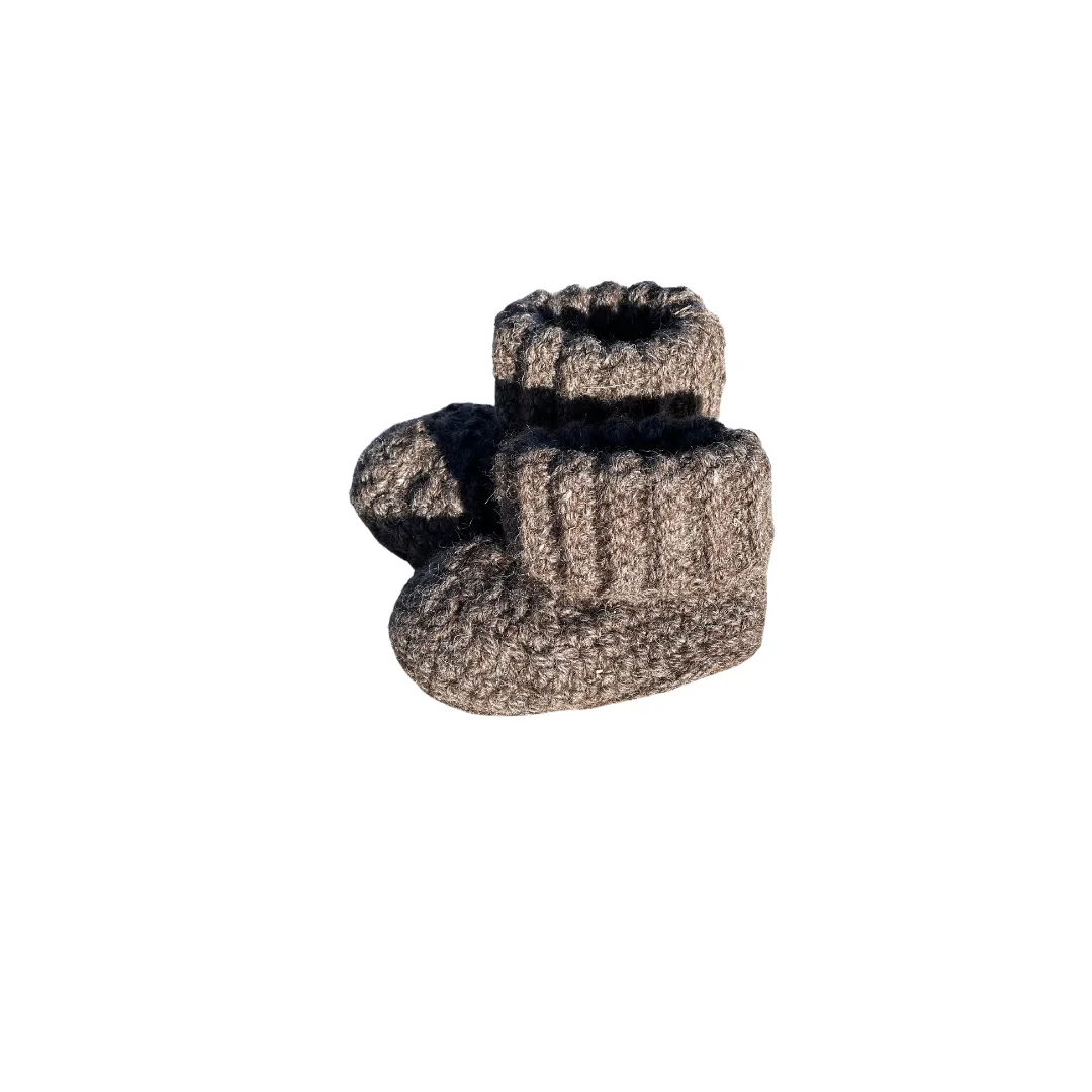 Soft Alpaca Baby Booties