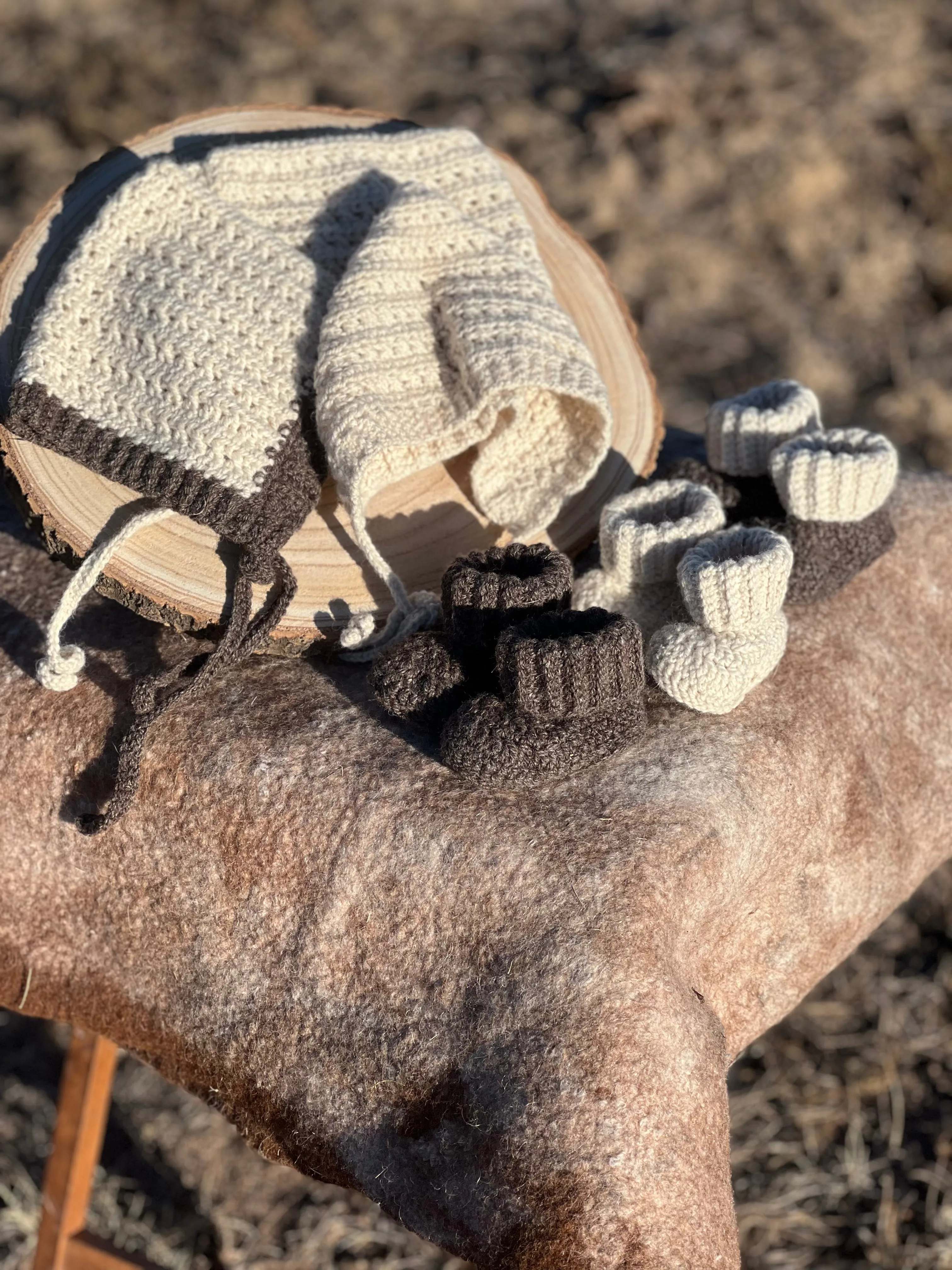Soft Alpaca Baby Booties