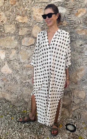 Square Ikat long caftan-last one!
