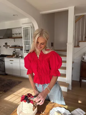 Summers In Italy Top // Red