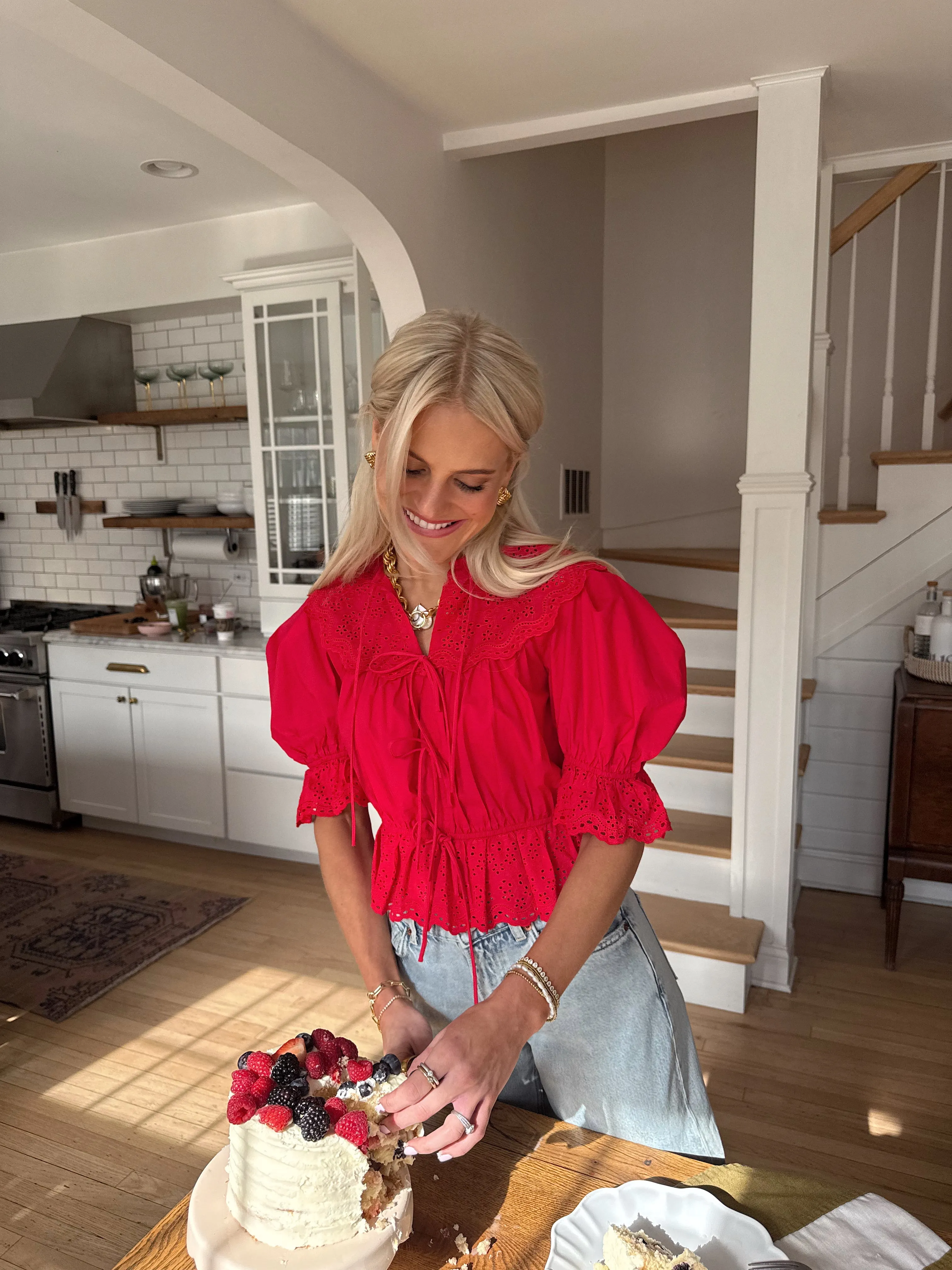 Summers In Italy Top // Red