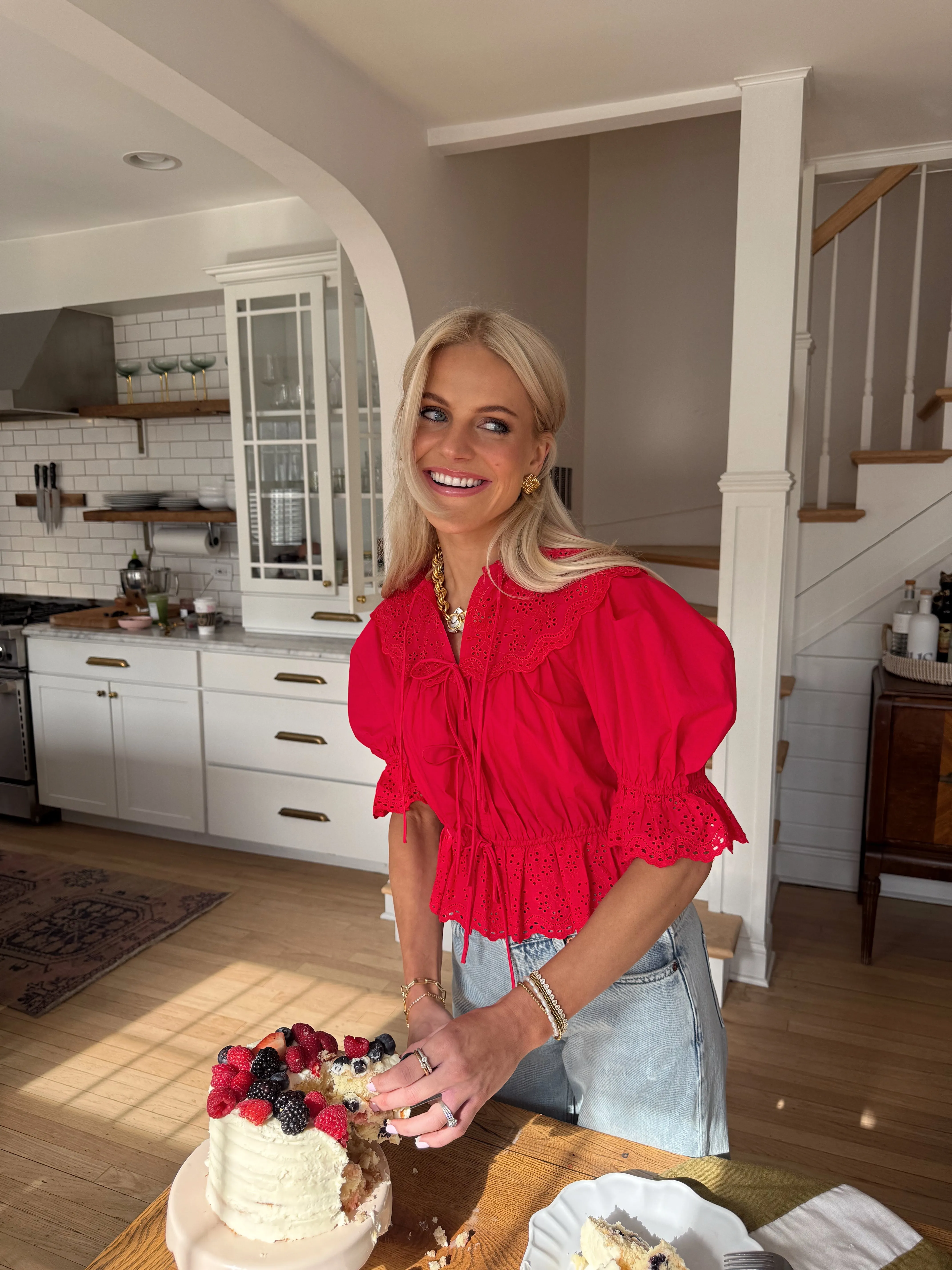 Summers In Italy Top // Red