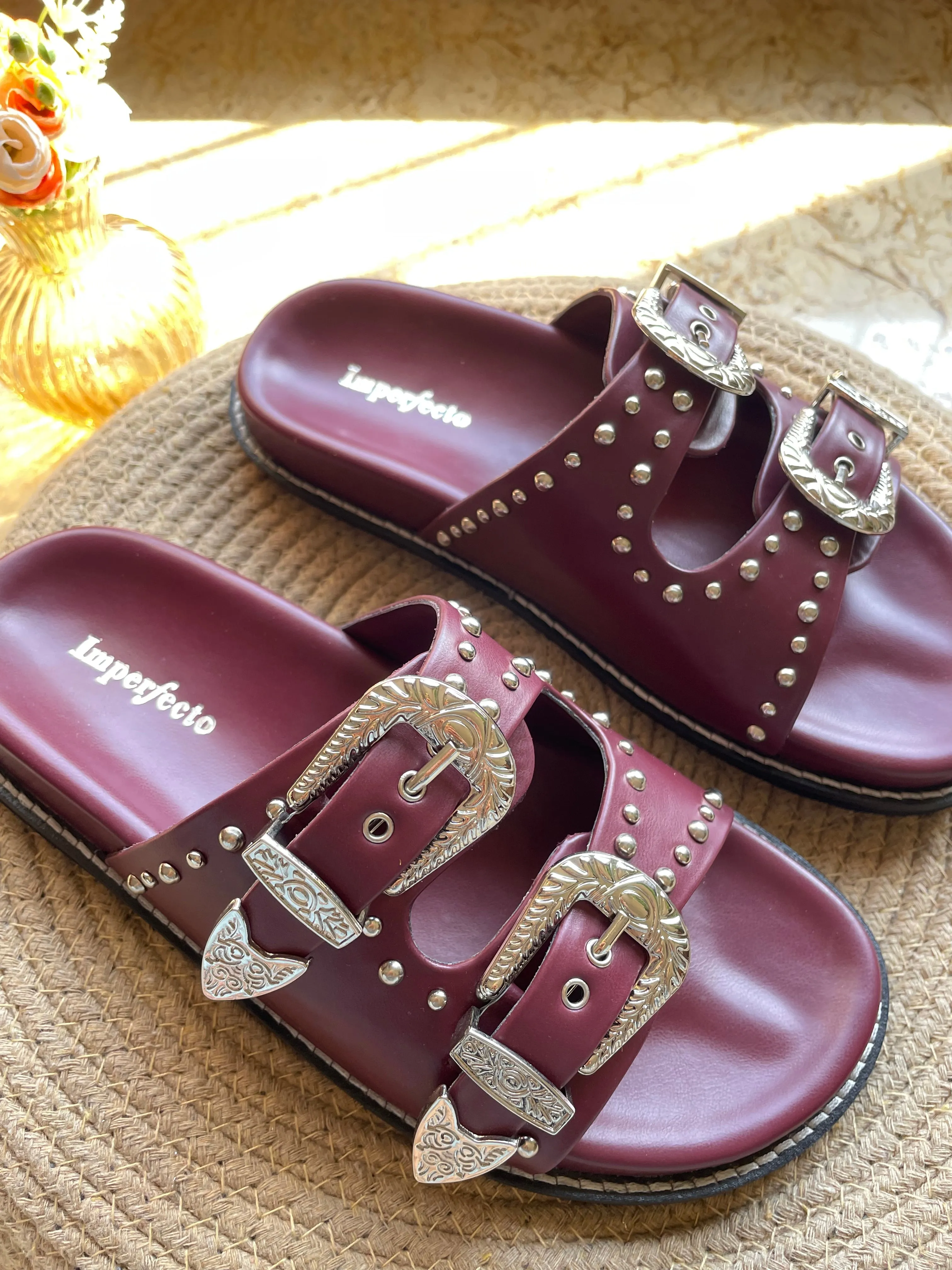 Taylor Swift Slider Sandals - Maroon