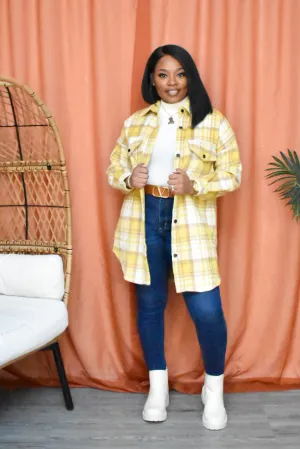 The “Cozy Days” Yellow Plaid Shacket