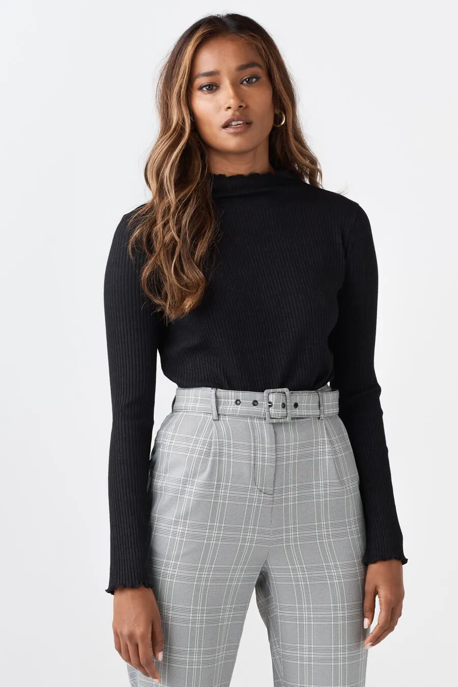 The Ribbed Mockneck Top