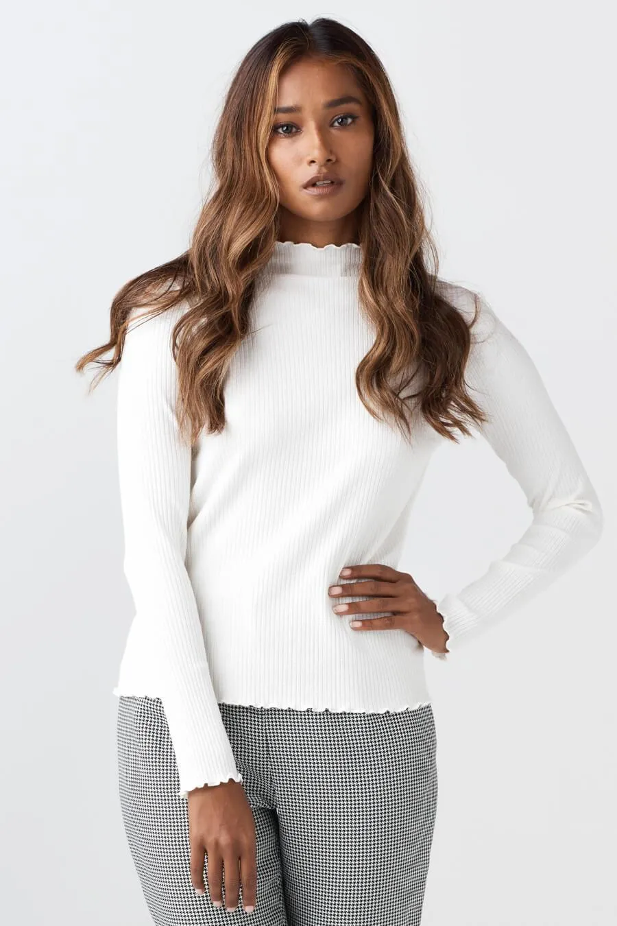 The Ribbed Mockneck Top
