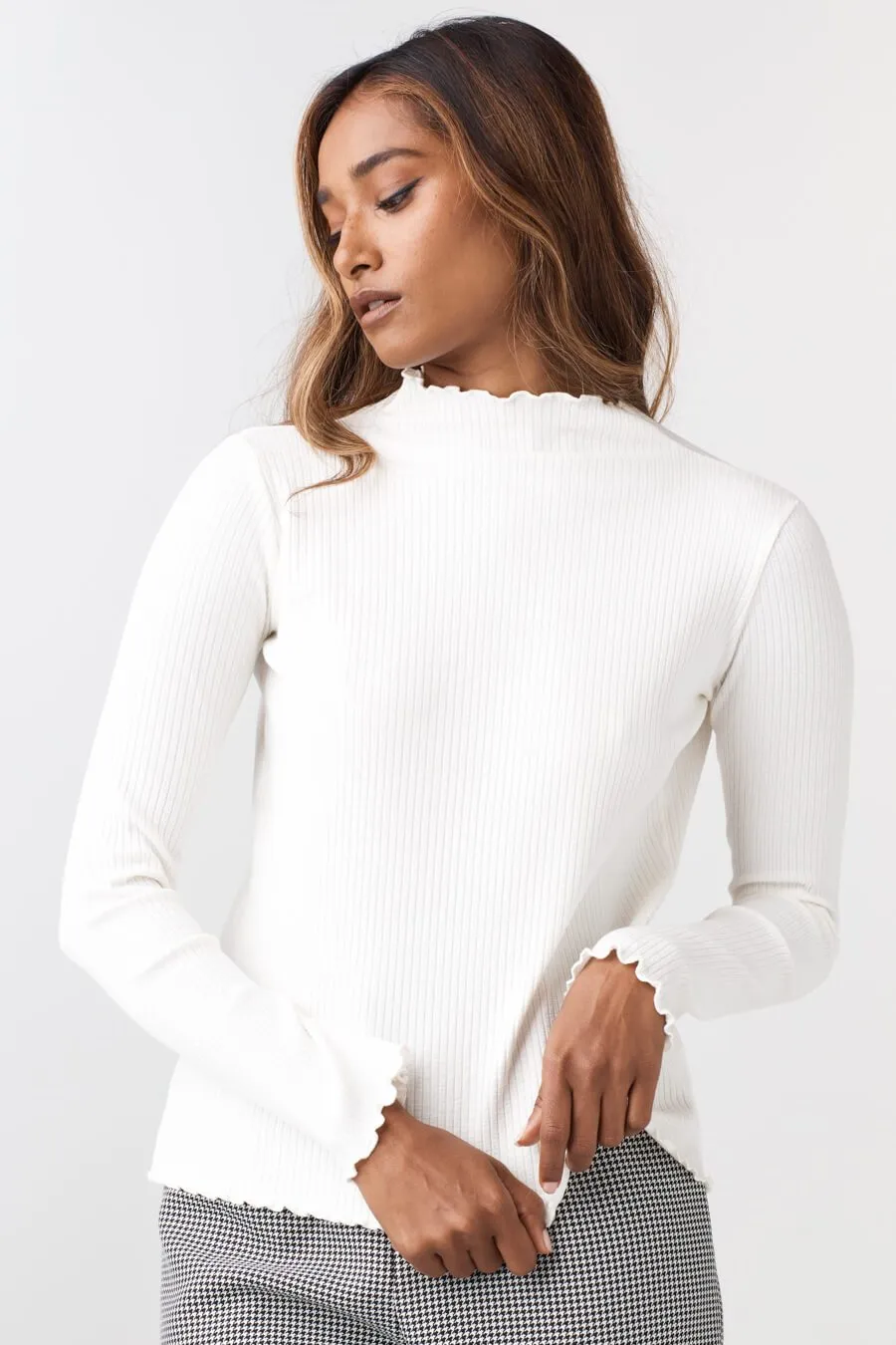 The Ribbed Mockneck Top