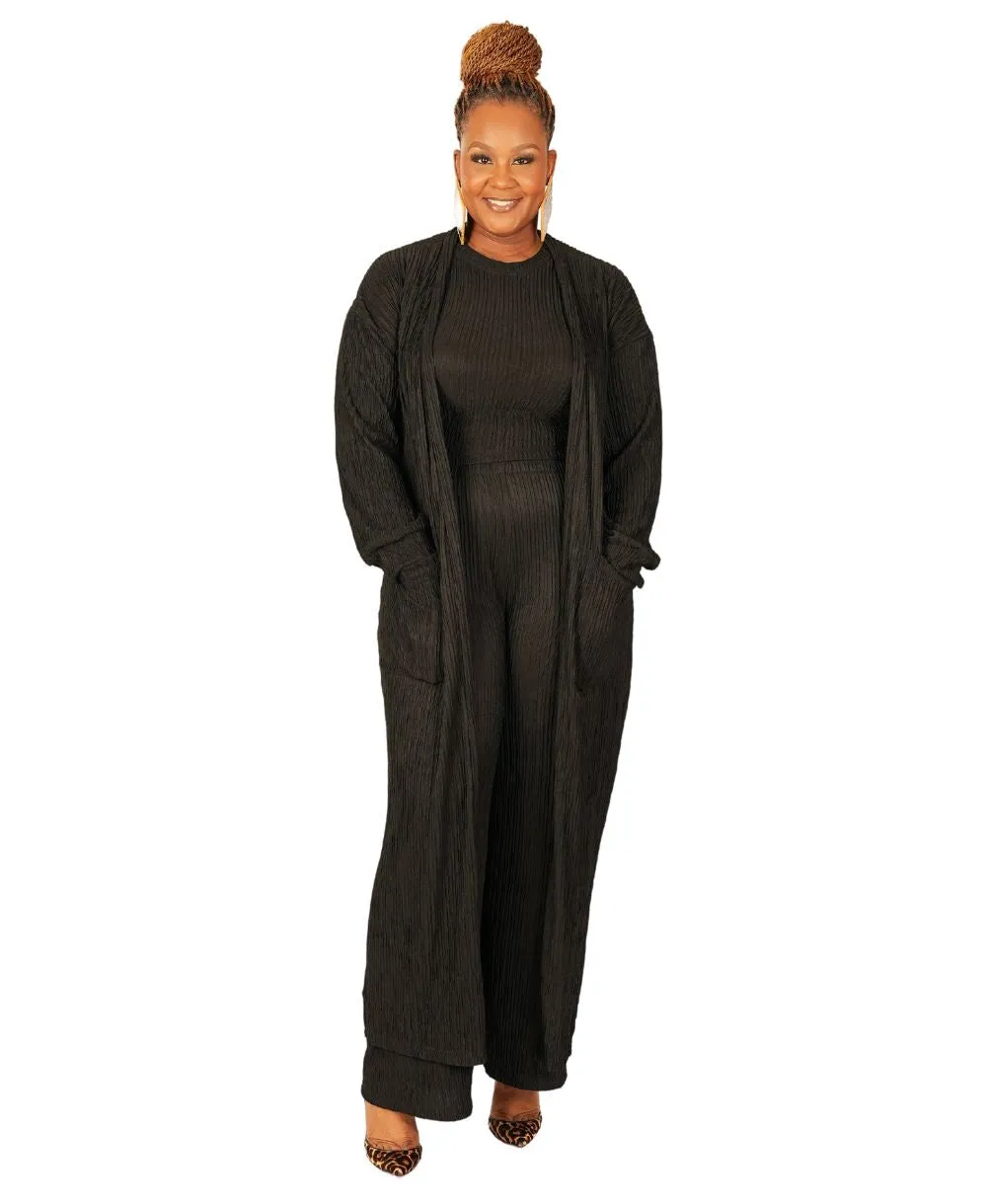 Three Piece Cardigan Set