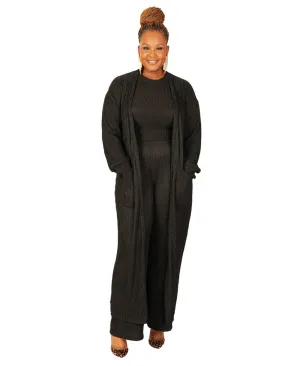 Three Piece Cardigan Set