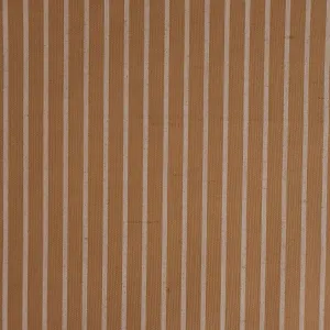 Ticking Stripes Beige Shabby Chic Polycotton Floral Fabric