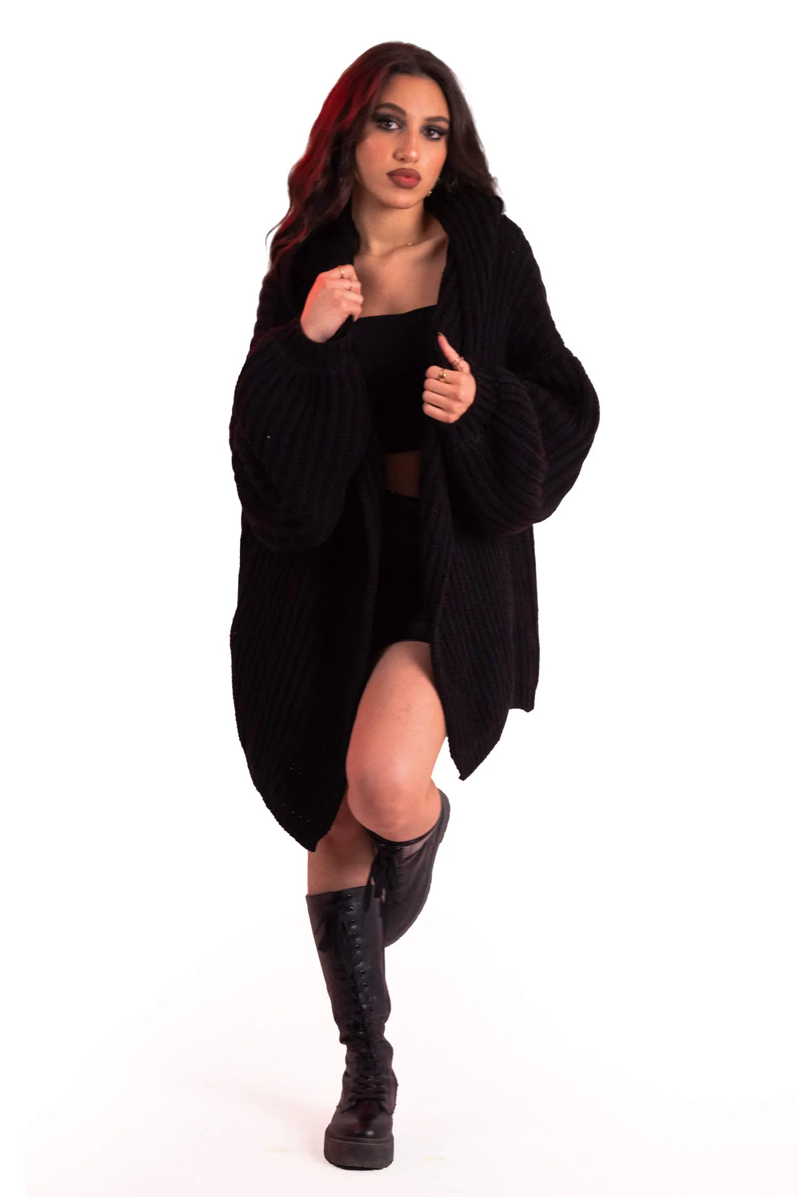 Timeless Elegance Handmade Black Cardigan