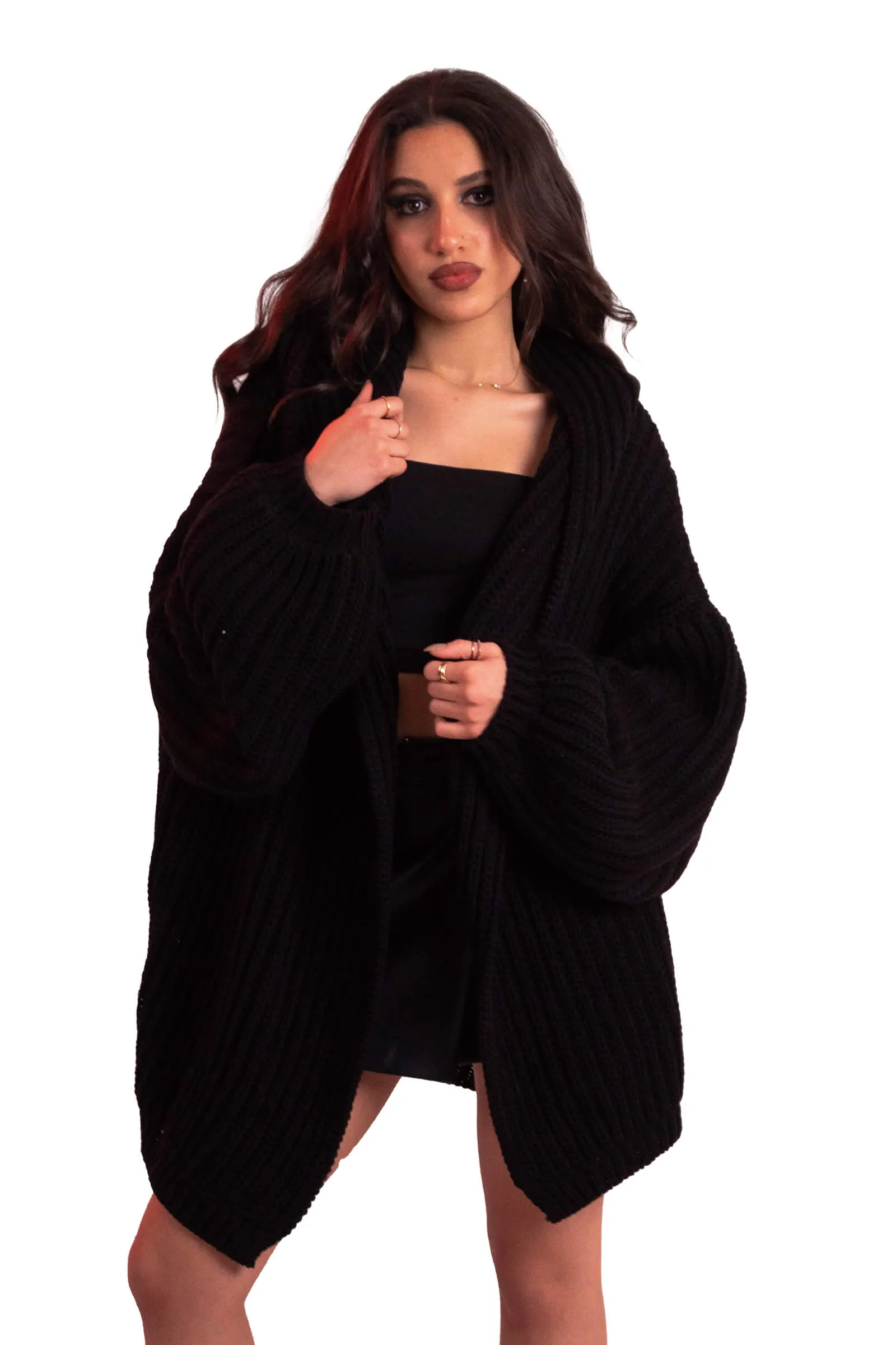 Timeless Elegance Handmade Black Cardigan