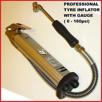 TYRE INFLATOR / DEFLATOR WITH ANALOG GAUGE - PROFESSIONAL QUALITY - NEW.