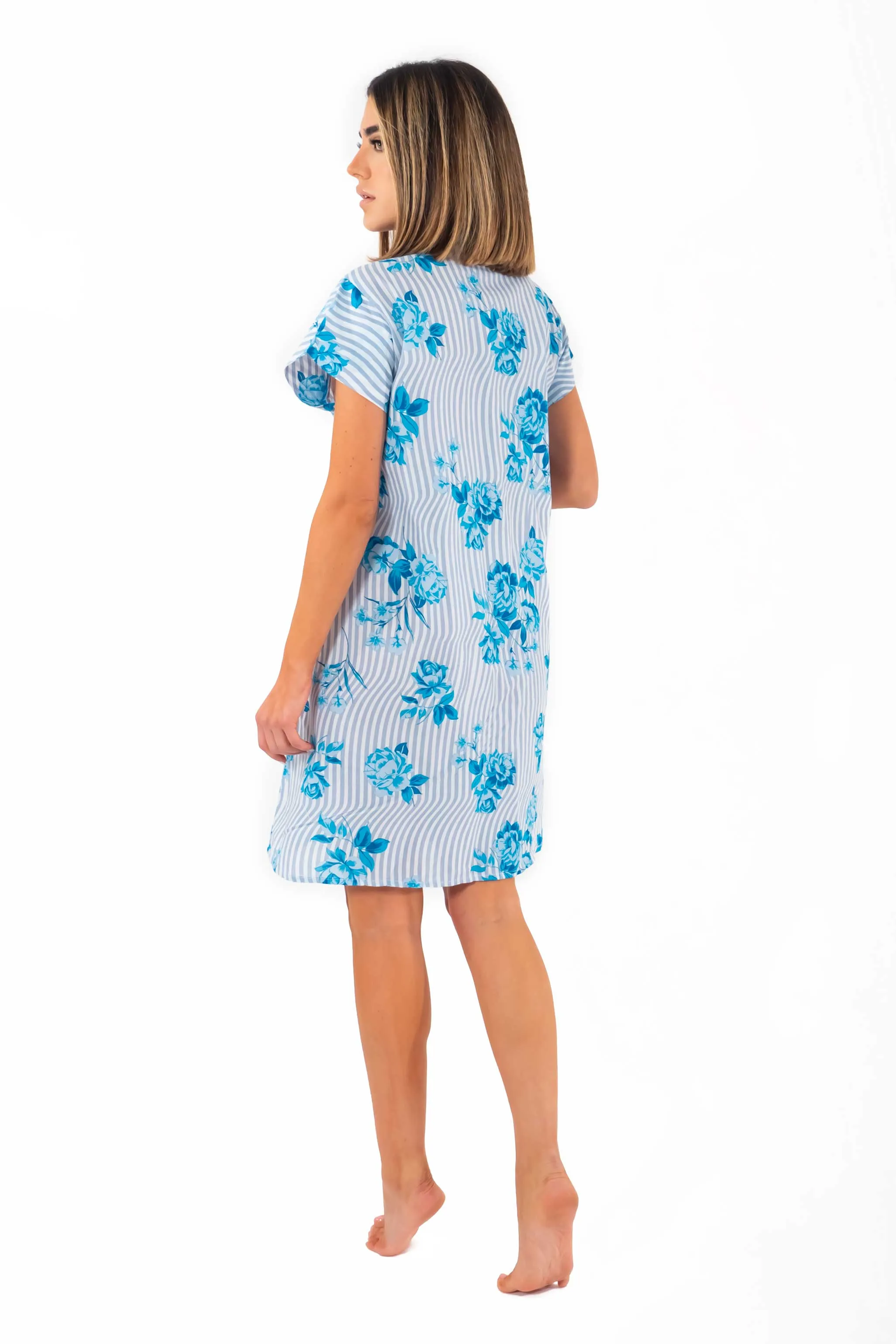 Vestito a fiori a maniche corte Ambra