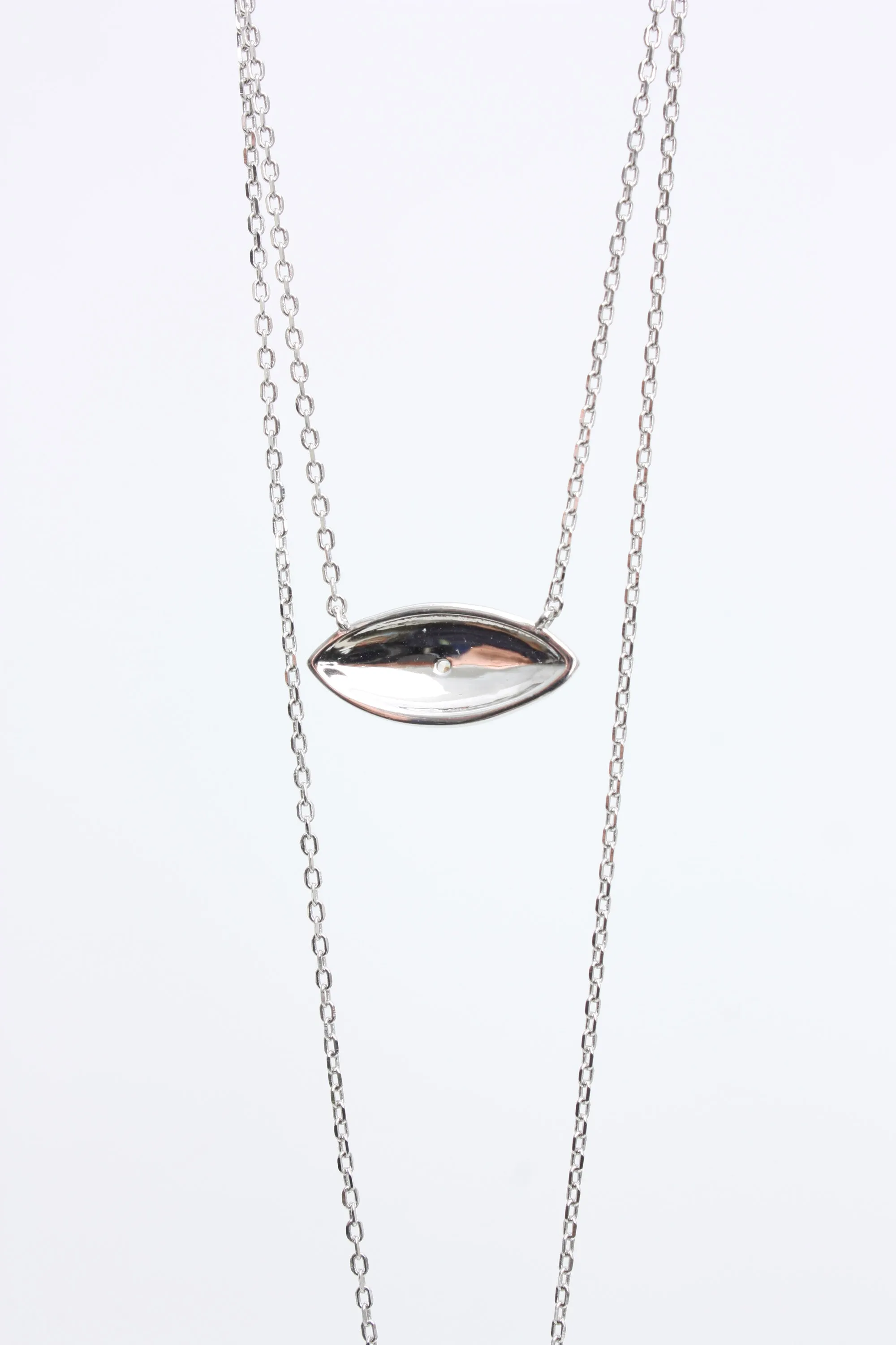 Village Vogue "Evil Eye" Oval Neckalce