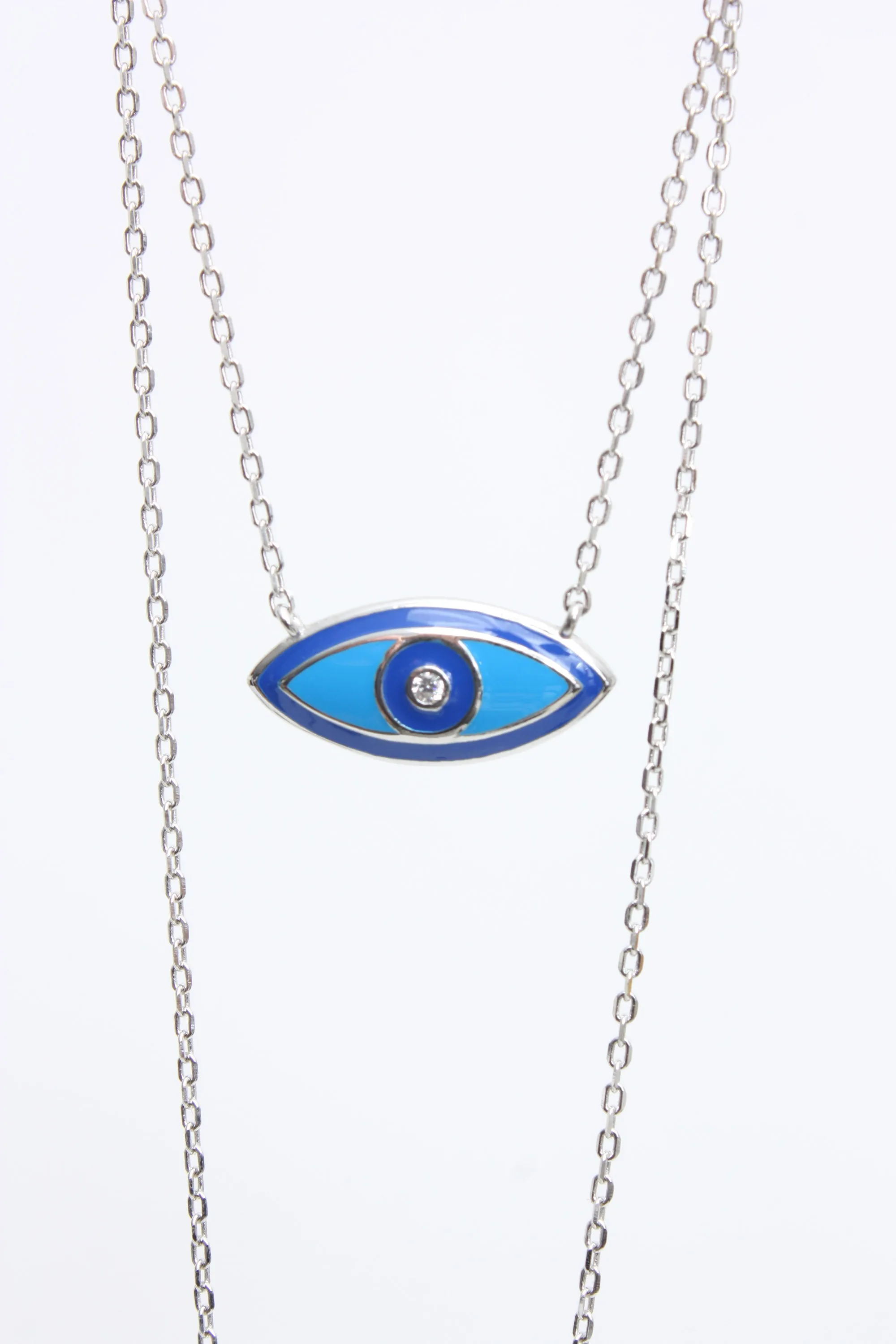 Village Vogue "Evil Eye" Oval Neckalce
