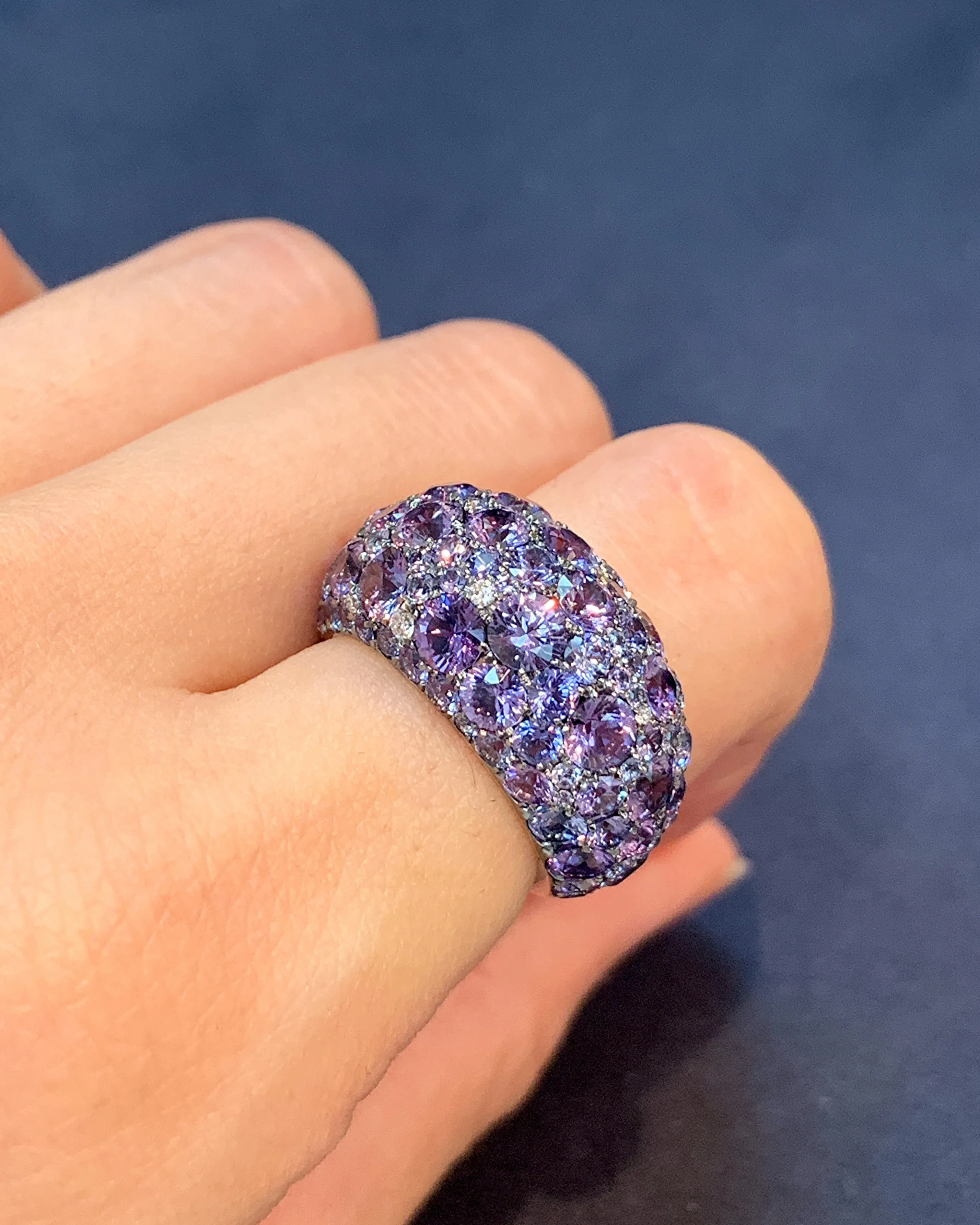 Violet Sapphire Domed Ring