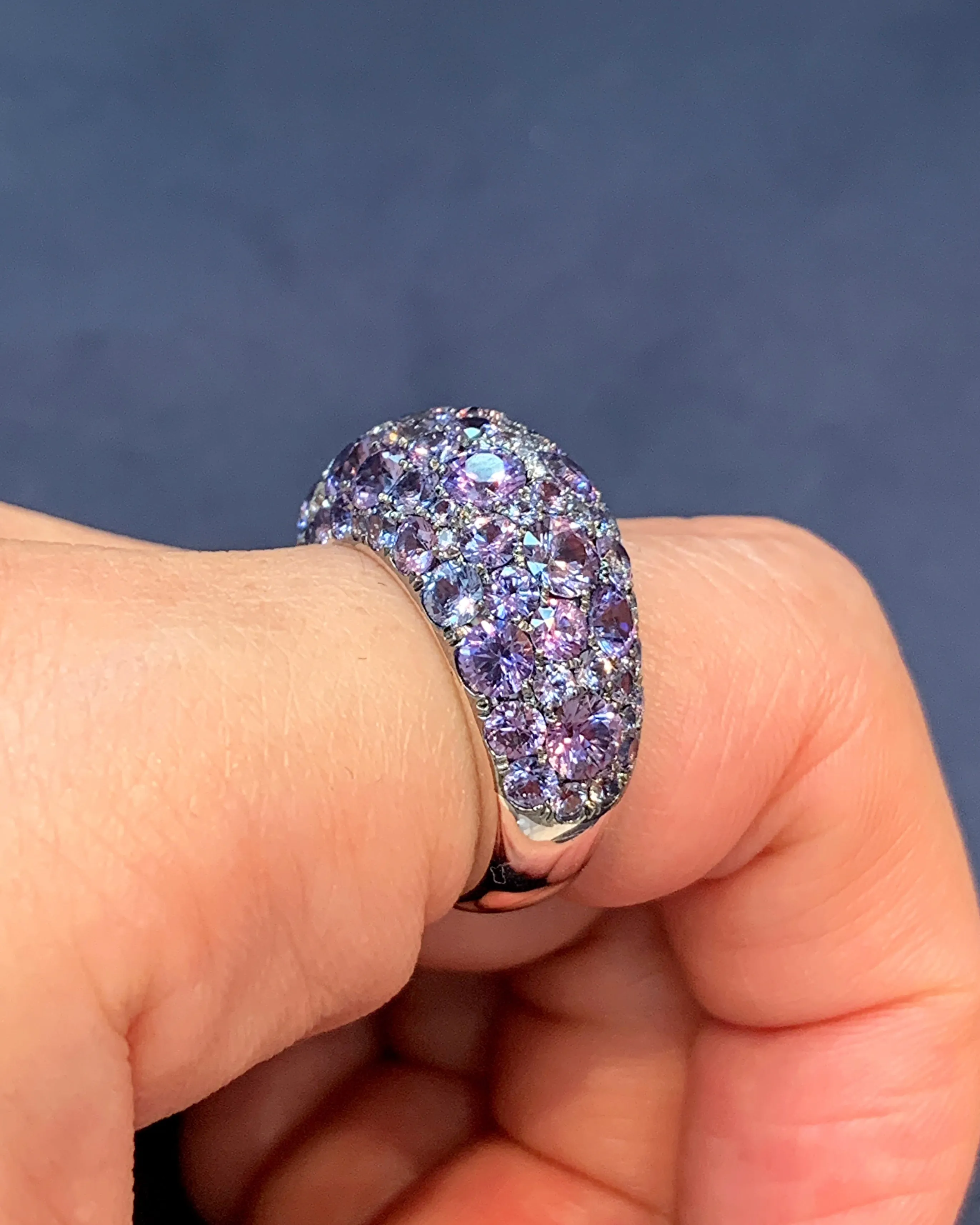 Violet Sapphire Domed Ring