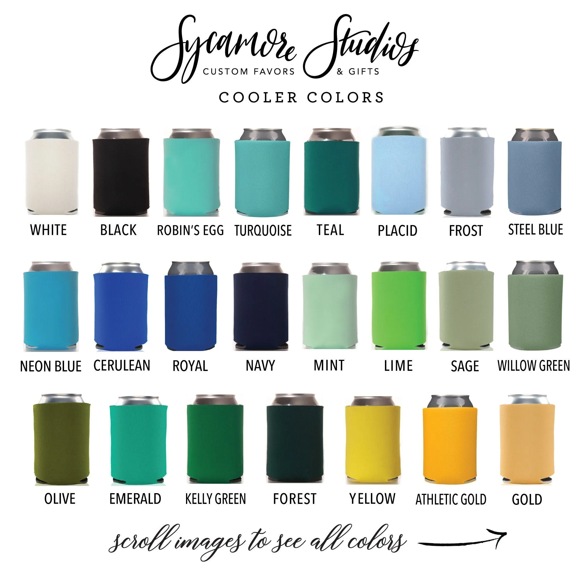 Wedding Can Cooler #214R - Custom Pet Illustration