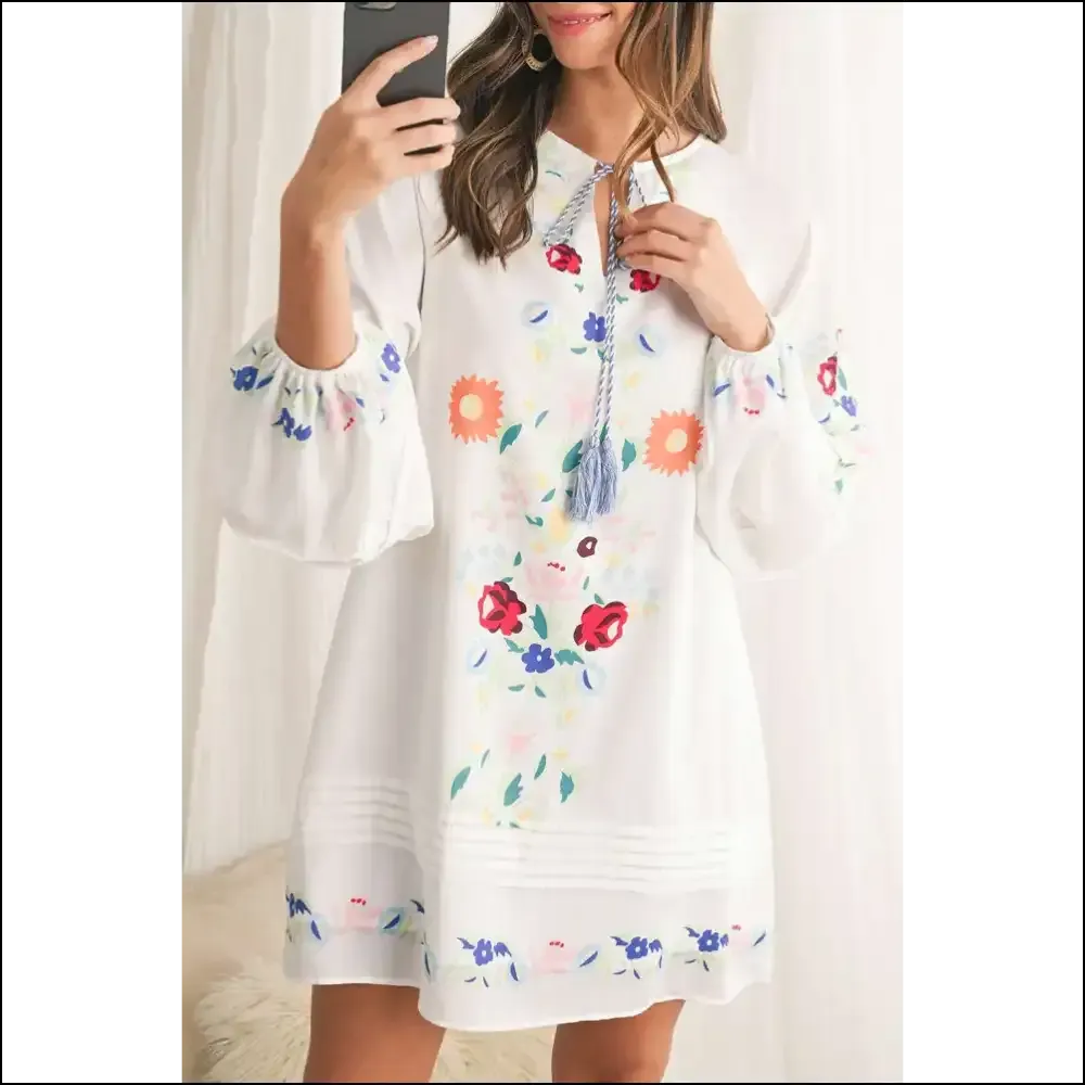 White Boho Floral Mini Dress: so Cute, It's Practically Illegal 😇