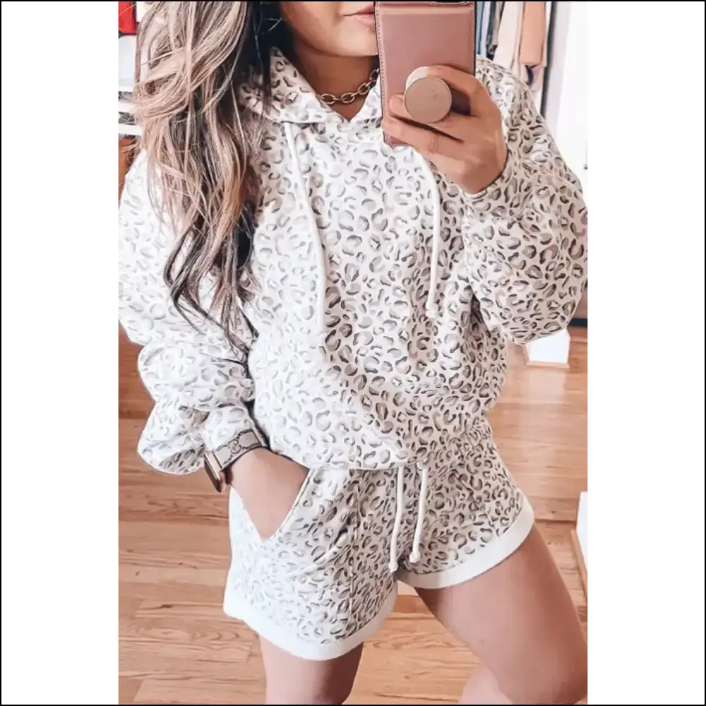 White Leopard Print Hoodie: Cat-titude  from Needful Things 🐆