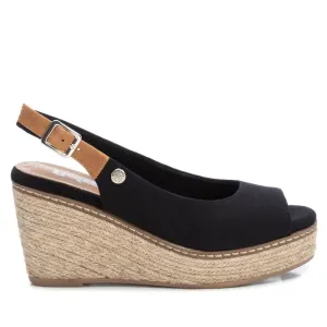 Women's Jute Wedge Sandals By XTI, 17073006 Black