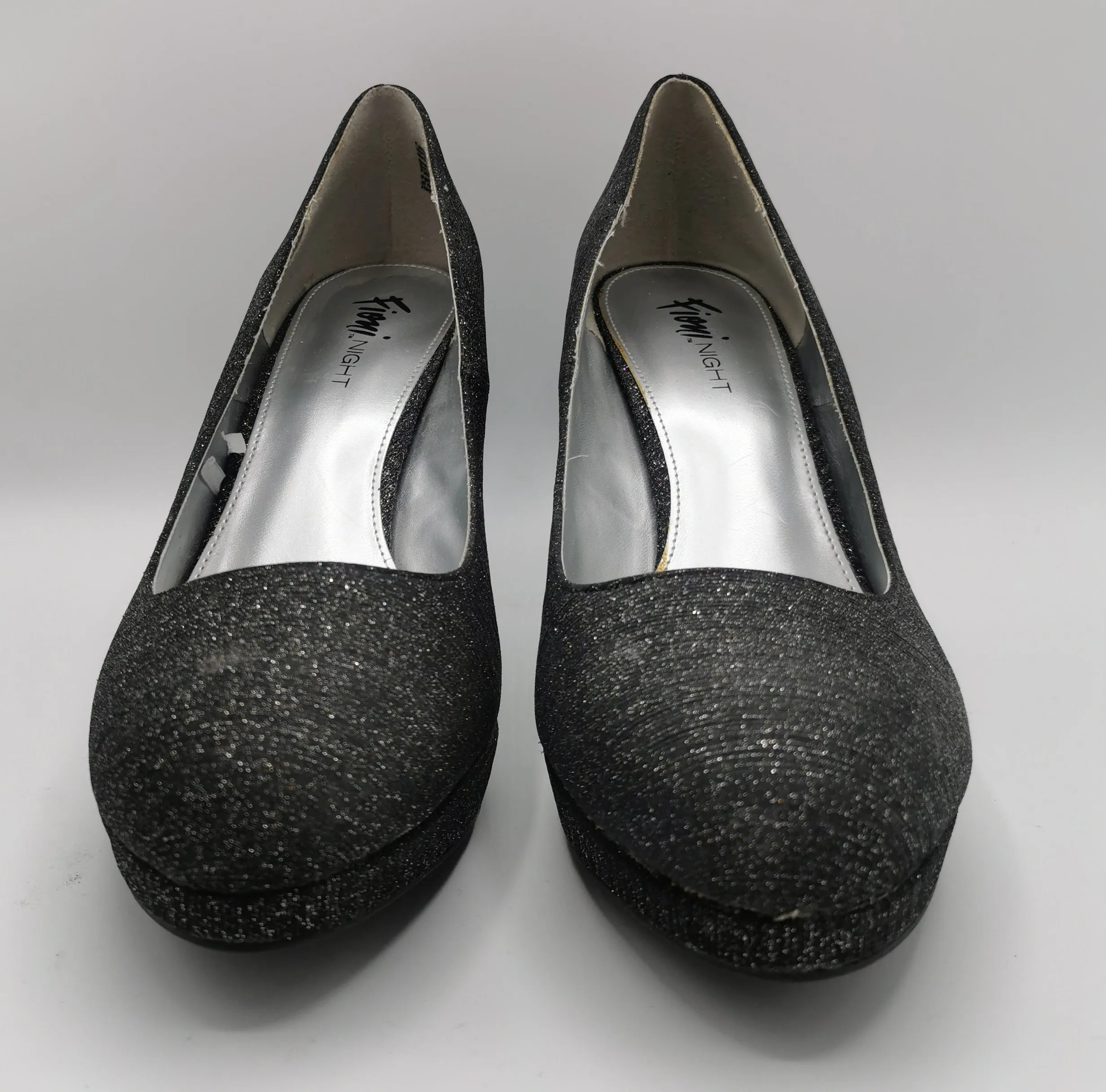 WOMENS SIZE 11 - FIONI NIGHT, Glittery Stiletto Pumps EEUC B9