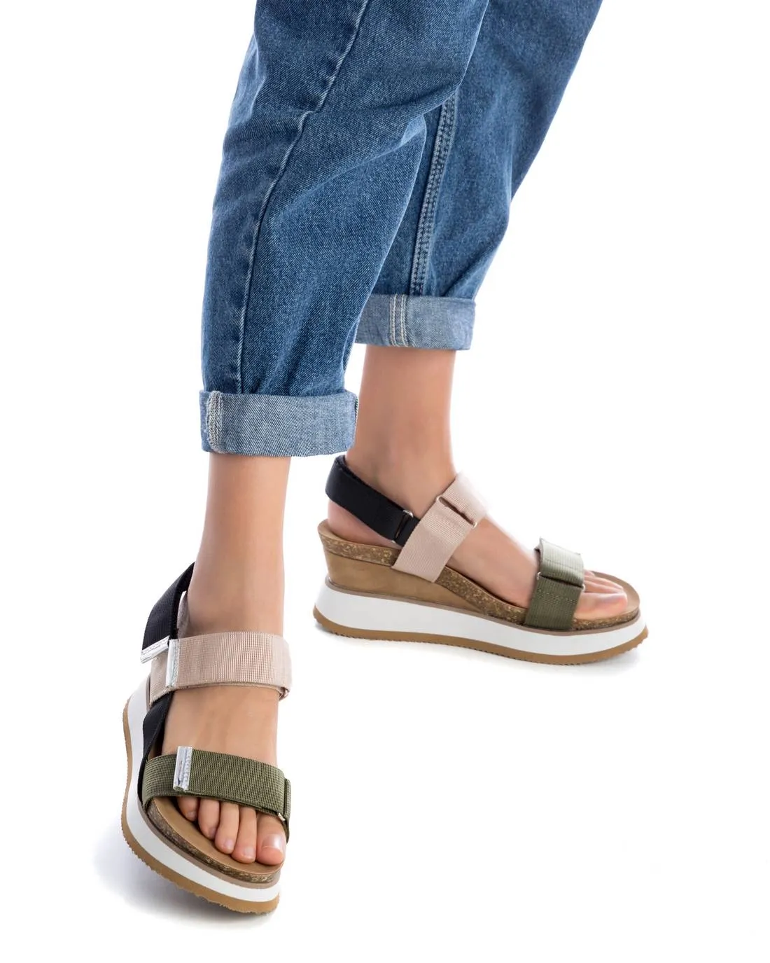 Women's Wedge Sandals By XTI, 4480503 Olive