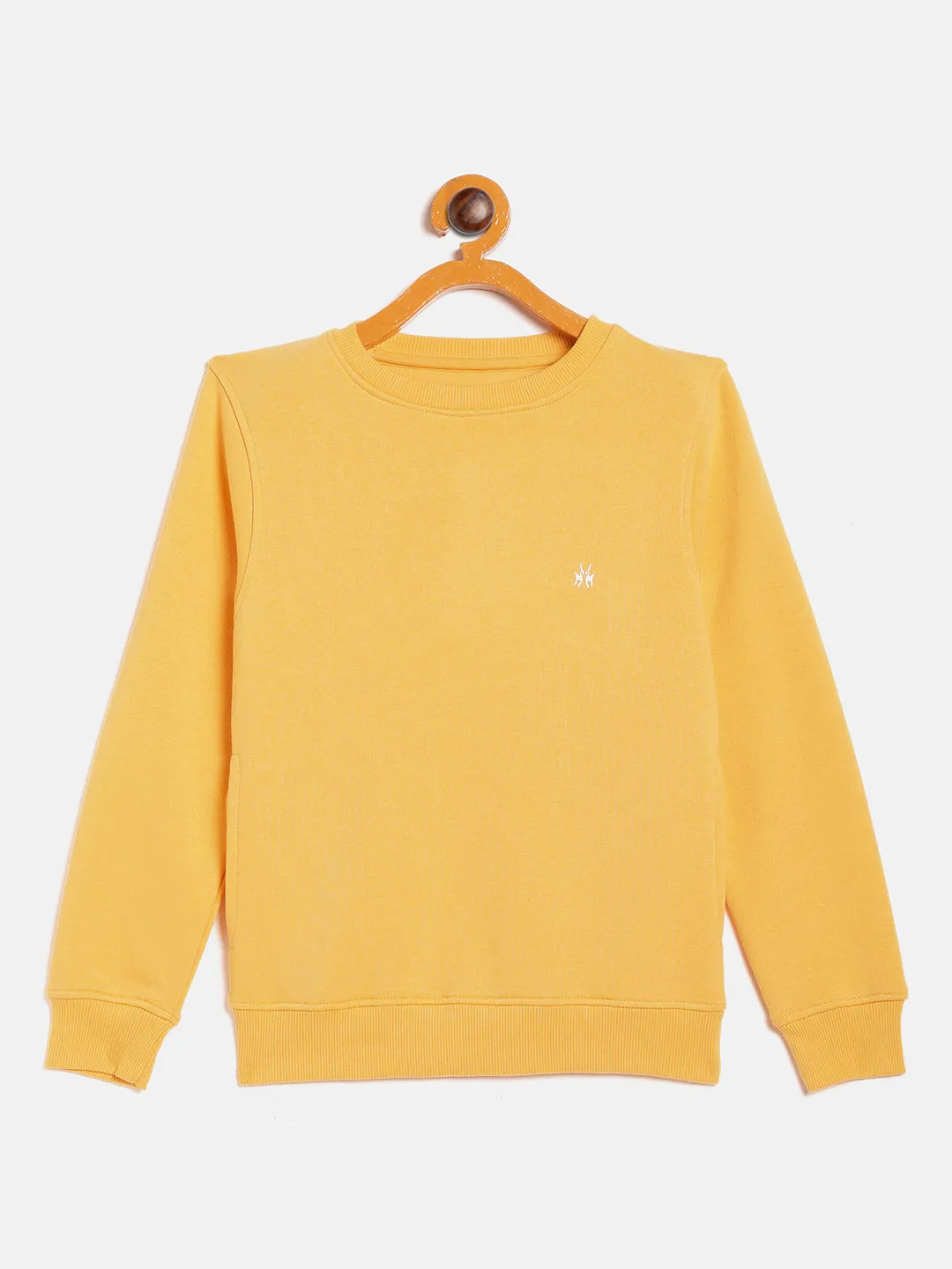 Yellow Round Neck Sweatshirt