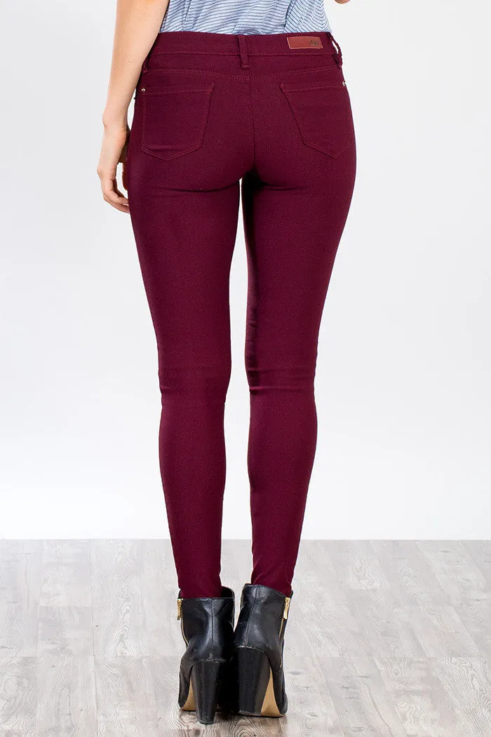 YMI WannaBettaButt | Missy Hyper Stretch Skinny Maroon
