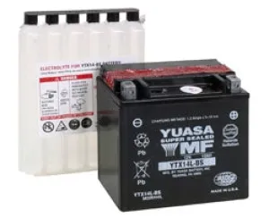 Yuasa Battery Maintenance Free AGM YTX14L-BS Part# YUAM3RH4L