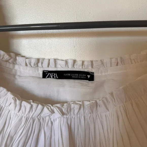 Zara White Off-the-Shoulder Sundress